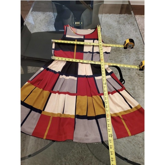 Women's Multicolor Polyester Round Neck Sleeveless Casual Knee Length Dress 10 - Picture 10 of 10